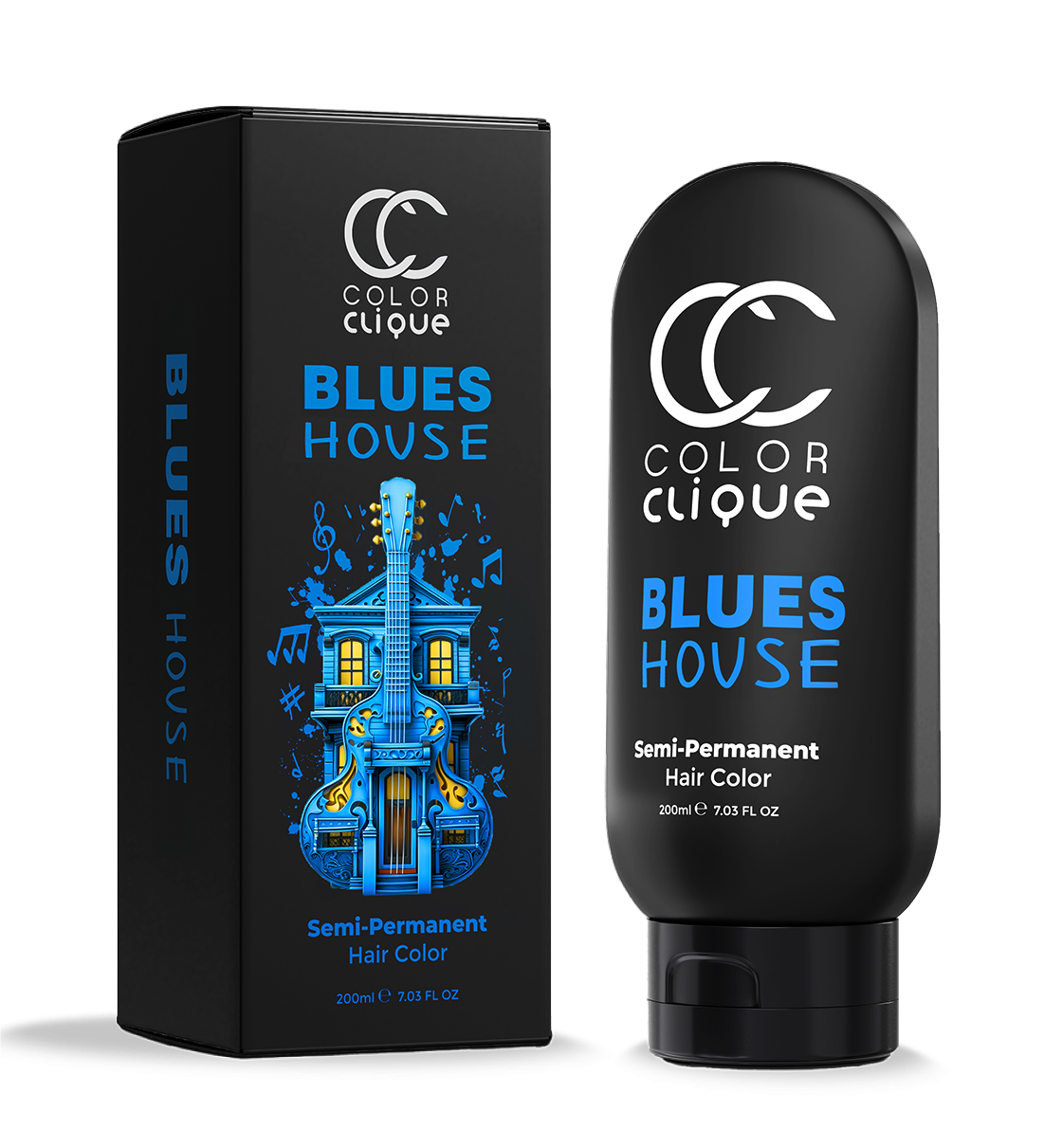 Blue semi permanent hair dye by Color Clique