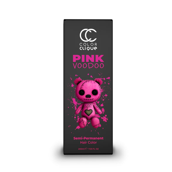 Pink Voodoo hair dye by Color Clique - semi-permanent formula for vivid pink hair color.